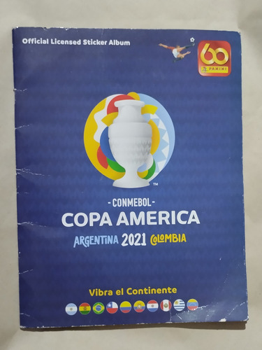 Álbum Panini Copa América Argentina Colombia 2021 Incompleto