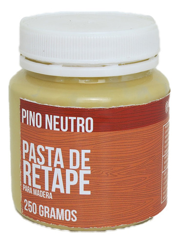 Masilla Retape Neutro 250 Gr Para Madera