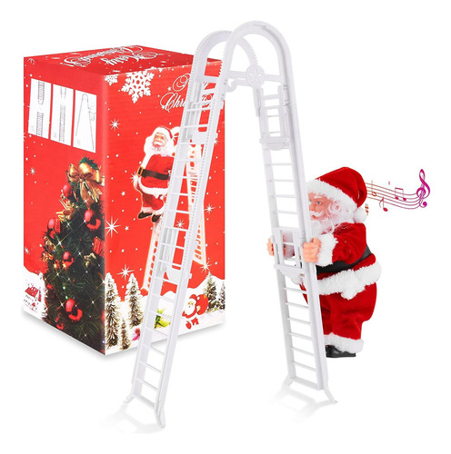 Santa Escalada Claus Juguete Escalera Eléctrica Santa Claus