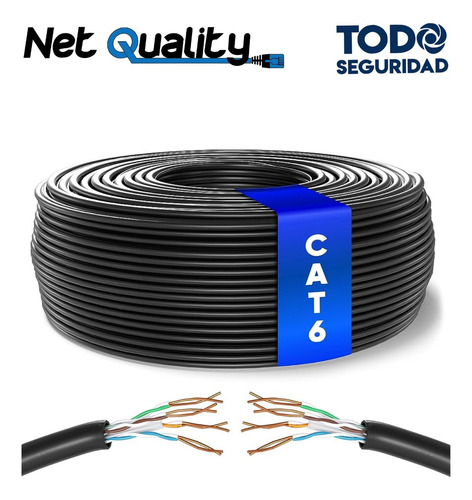Imagen 4 de 6 de Bobina Cable Utp 305m Cat6 Net Quality Exterior Gigabit Red
