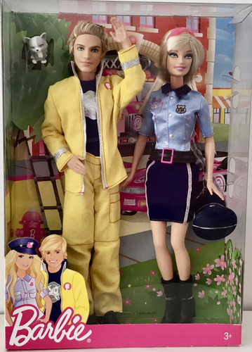 Barbie Policía Y Ken Bombero I Can Be Año 2010 (Usado)