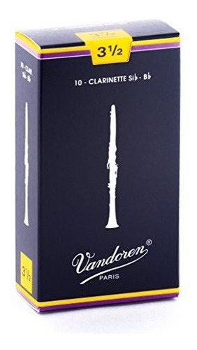 Vandoren Tradicional Clarinete Cañas Fuerza 3.5 Caja De 10 (