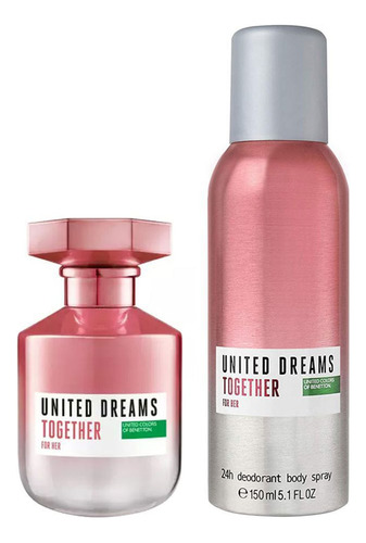 Set Benetton United Dreams Together For Her Edt 80ml