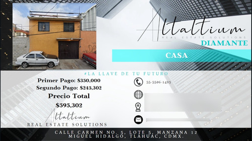 Casa En Venta, Tláhuac Miguel Hidalgo, En Remate...!!