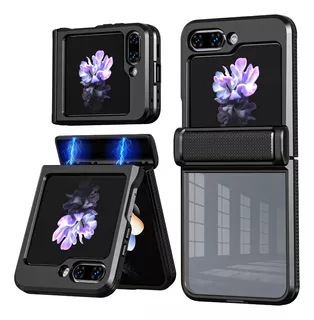 Capa Skudo Camera Para Galaxy Z Flip 5 - Preta Transparente