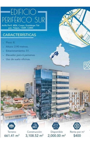 Renta Edificio En Periférico Sur. $400 Por M2