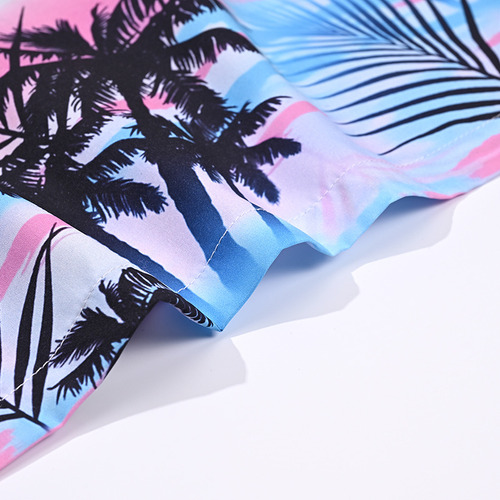 Camisa Casual Hawaiana Talla Grande Para Hombre Con Estampad