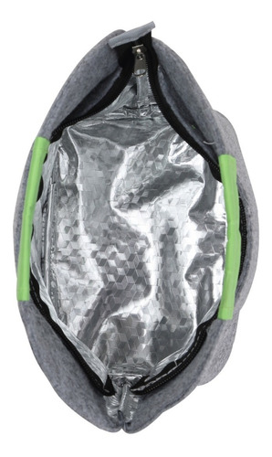 Bergner Lonchera Hermetica 2 Pisos C/cubiertos & Bolsa Bg Color Verde