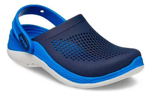Crocs Sueco Lifestyle Niño Literide 360clog K Azul-bco Ras