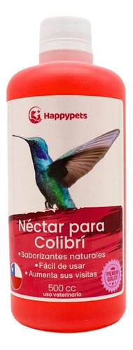 Nectar Para Colibríes Jardín Picaflor Pájaros Aves 500cc