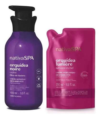 Combo Nativa Spa Orquídea: Loção Noturna Orquídea Noire 400m