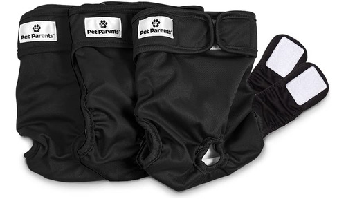 Pañales Para Perros Lavables (paquete De 3) Talla Xg Negro Xl