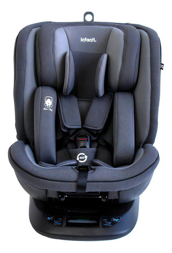 Cadeirinha P/ Carro Bebê 0 A 36kg Giratória Cinza Infanti Liso