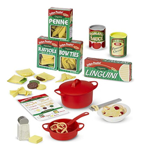 Melissa & Doug Juego De Comida Para Preparar Y Servir Pasta