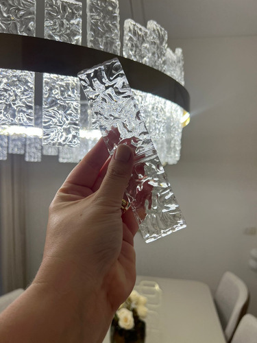 Lustre Pendente Dourado Retangular Esplendor