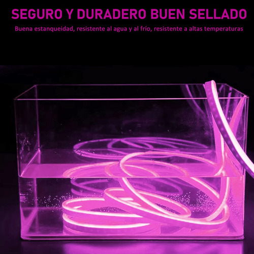 Tiras De Led Luz De Neón Flexible 5m 12v Ip68 Con 1 Control