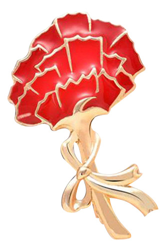 Broche Con Forma De Flor De Clavel Rojo, Regalo Para Mujer