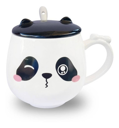 Tazón Te Ceramica Cocina Panda Carita Kawaii 350ml