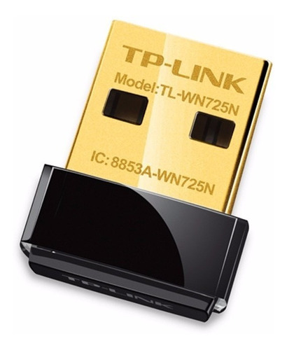 Imagen 1 de 2 de Adaptador Usb Wifi Tp-link Nano Mini N150mbps Tl-wn725n