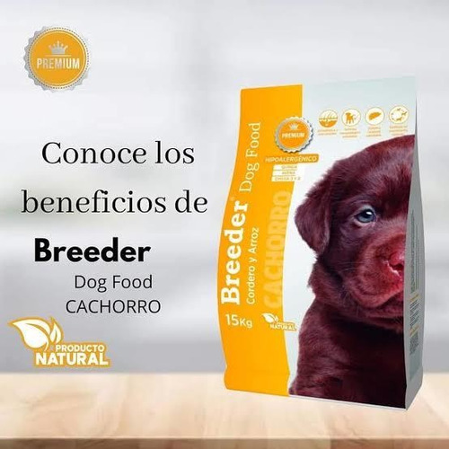 Breeder Cachorro 15 Kg Cordero Y Arroz - Delivery Gratis