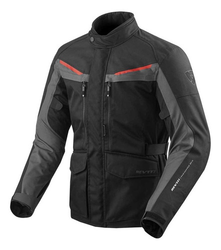 Campera Moto Revit Safari 3 Negro + Anthracite Bamp Group