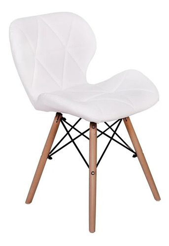 Cadeira Charles Eames Eiffel Slim Wood Estofada A Melhor!