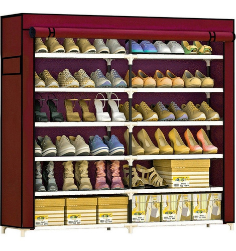 Zapatera Closet Organizador De Zapatos 36 Pares 6 Niveles 