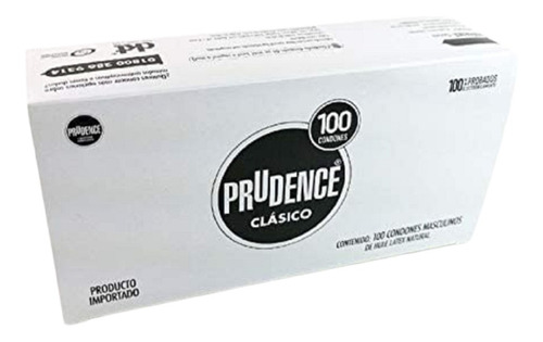Imagen 1 de 3 de Prudence Clásico Preservativos En Caja Con 100 Condones