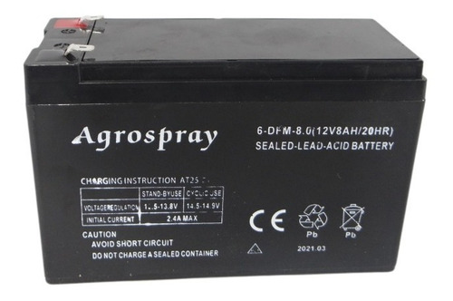 Batería Para Aspersora Eléctrica 22lts Okland Raosamx