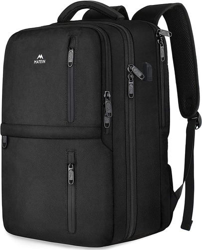 Mochila De Viaje Hombre, Mochila Para Laptop 17 Pulgadas, Impermeable Antirrobo, Mochila De Viaje 10 Kg Avión, 40l Grande Espacio, Mejor Para Negocios Color Negro