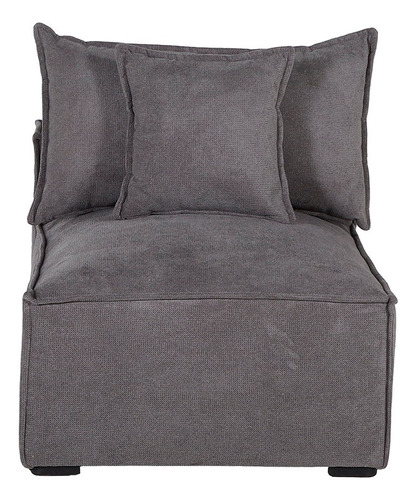 Sillón Muebles Dico La Paz Gris Linato Color Gris Oscuro Diseño De La Tela Liso