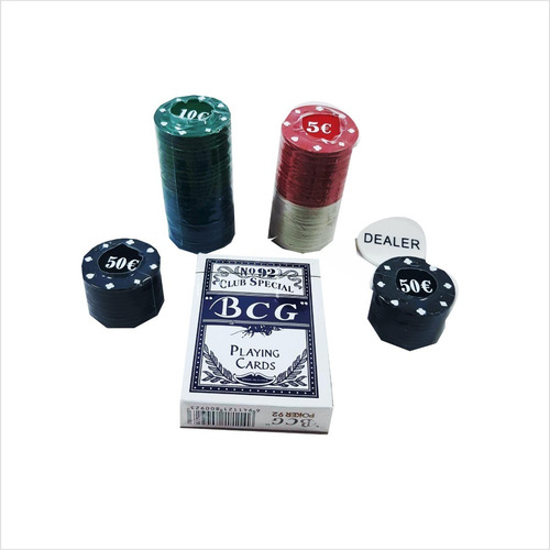 Poker Chips Juego De Mesa Con Cartas Y Fichas Estuche D Lujo