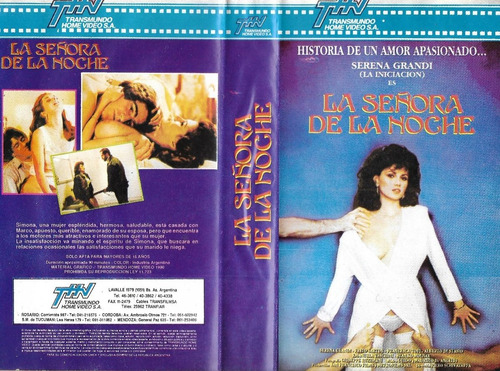 La Señora De La Noche Vhs Serena Grandi Francesca Topi