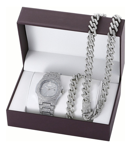 Set De Relojes De Pulsera Chapados En Diamante