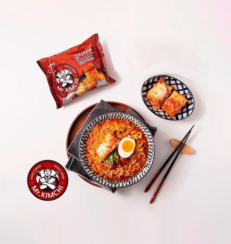 Imagen 2 de 4 de Mr Kimchi - Ramen Coreano - Pack X 4 Unidades