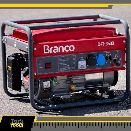 Gerador À Gasolina P/ Manual 7cv 3500w Avr B4t3500 Branco