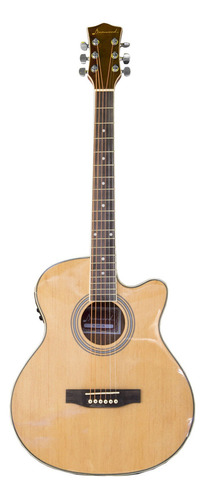 Guitarra Electro Acustica Danwood Con Afinador Y Ecual Color Marrón