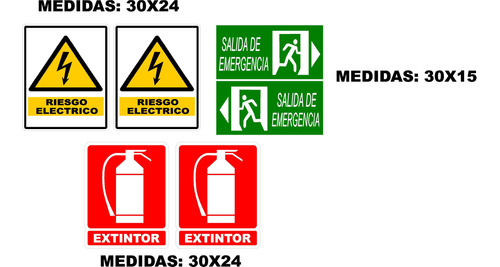 Kit Calcomanias Riesgo Electrico