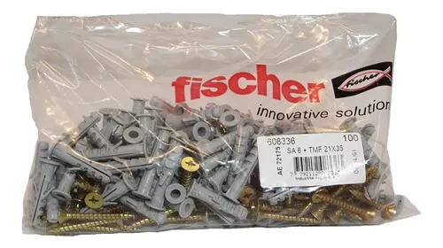 Kit dos tornillos M4*20 mm tacos fischer F5 - FerrEleK