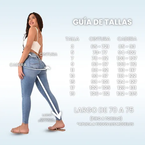 Jeans Dama Pantalones Mujer Pompa Maxi-push Up