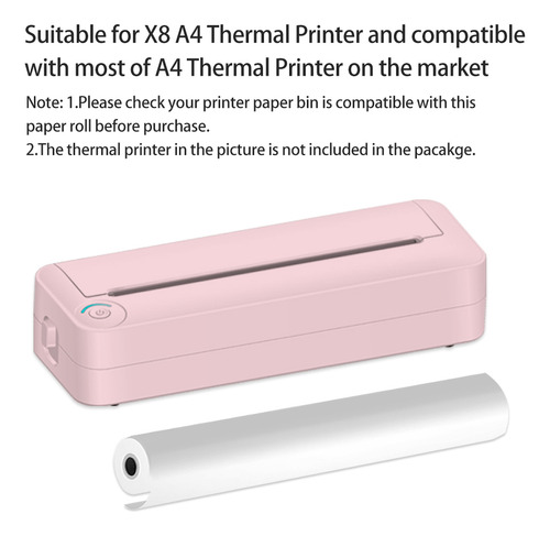Rollo De Papel Térmico A4 Para Impresora Portátil, Seguro Y