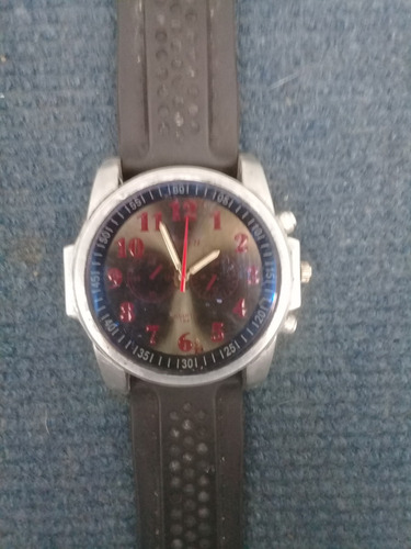 Reloj De Hombre Azul De Metal Maya De Goma.