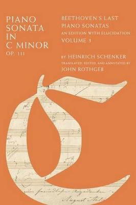 Libro Piano Sonata In C Minor, Op. 111 - Heinrich Schenker