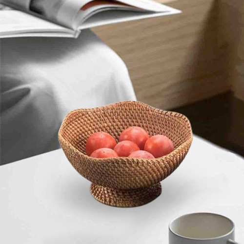 . Frutero De Ratán, Cesta Para Servir Aperitivos Y Medio