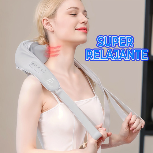 Masajeador 3d Eléctrico Cuello Hombros Cintura Piernas Calor Color Gris Ele-Gate