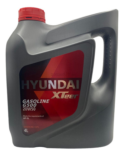 Aceite 20w50 Hyundai 4lt Gasolina G500 Api Sl