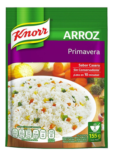 Arroz Knorr Primavera Sabor Casero Sin Conservantes 155g 