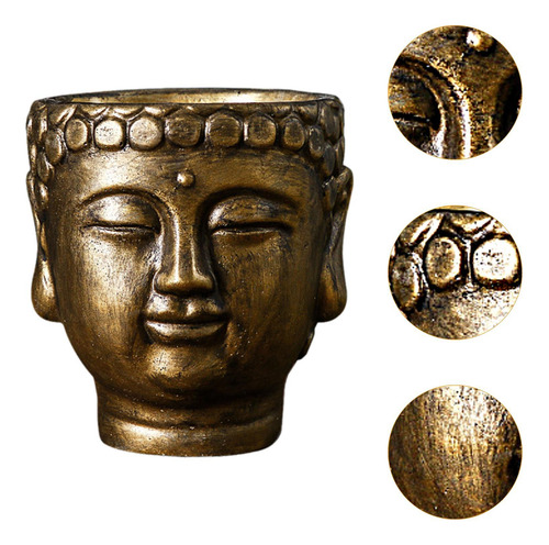 Macetero Con Cabeza De Buda, Macetero De Cemento, Maceta