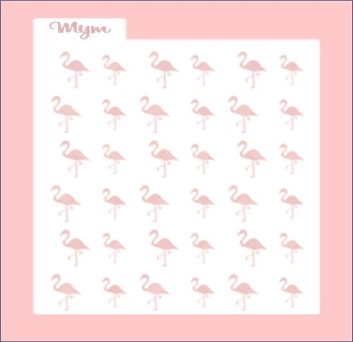 Stencil Flamingo - Planilla Decorativa Para Pintar