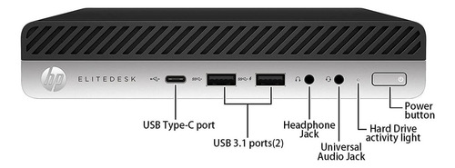 Cpu Mini Hp Elitedesk 800g5 Ci5 9600 128nv+500hdd+16ram+wifi (Usado)